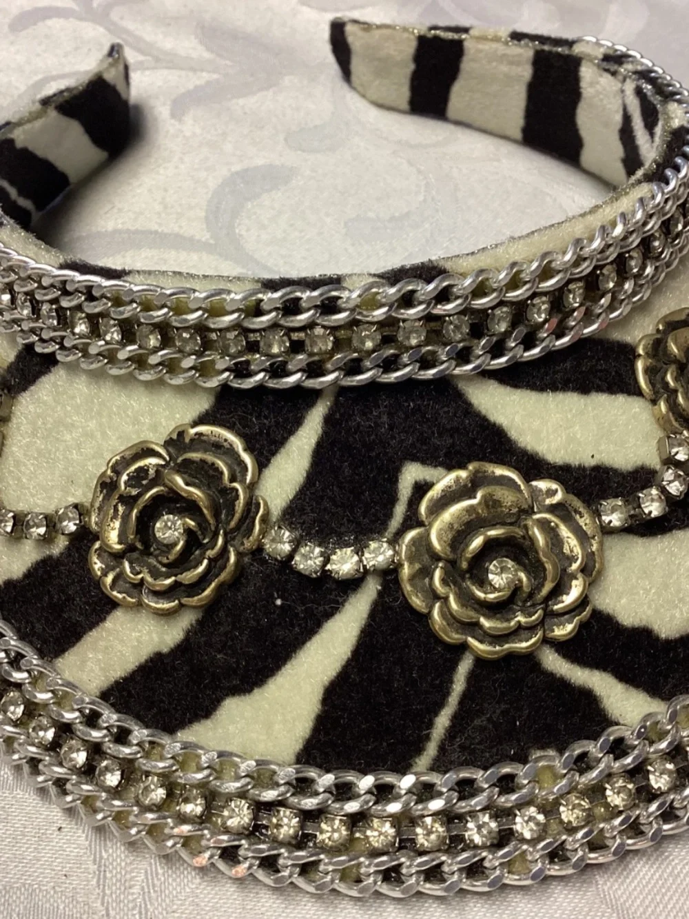 Zebra hair funky hat BLING. TENNIS VISOR